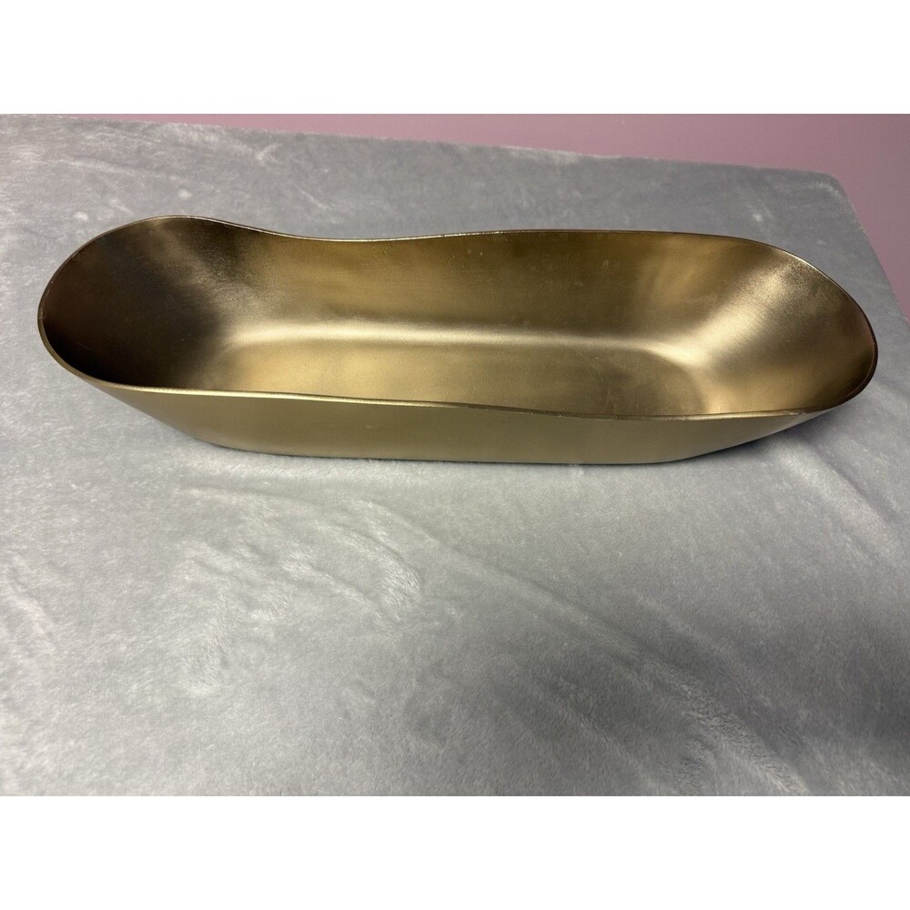 west elm gold oblong decorative bowl 20x4